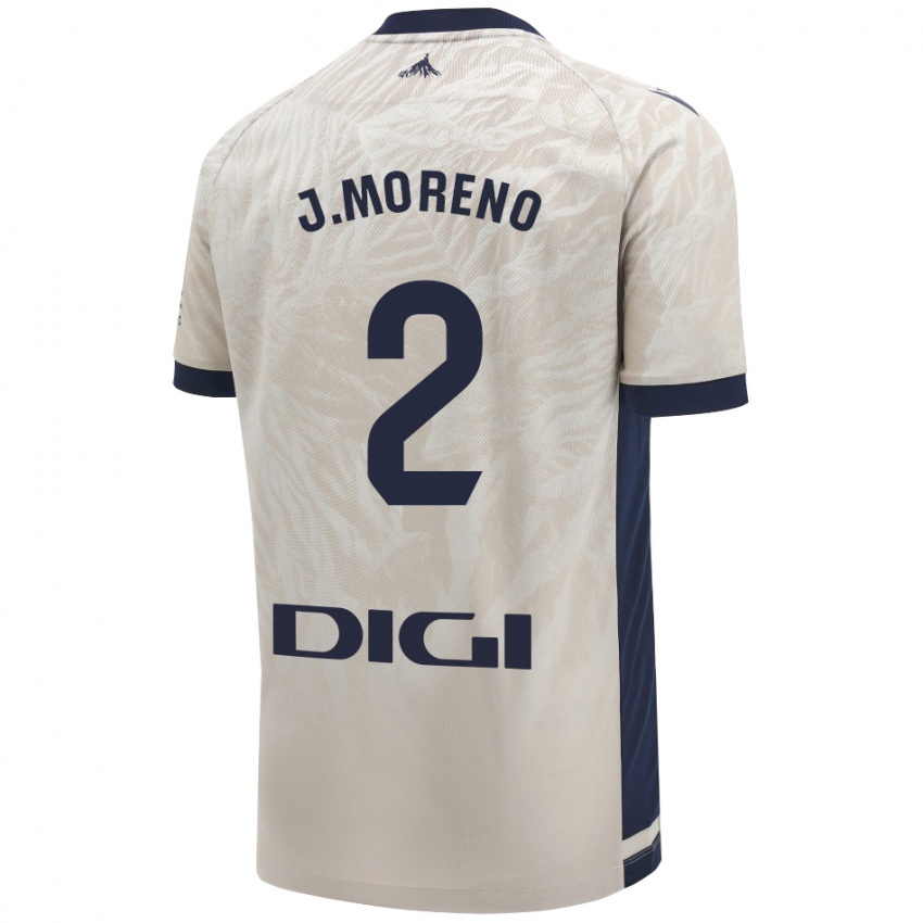 Gyermek Jorge Moreno #2 Világos Szürke Idegenbeli Jersey 2024/25 Mez Póló Ing