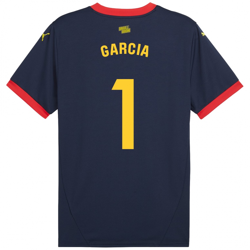 Gyermek Lucas García #1 Sötétvörös Idegenbeli Jersey 2024/25 Mez Póló Ing