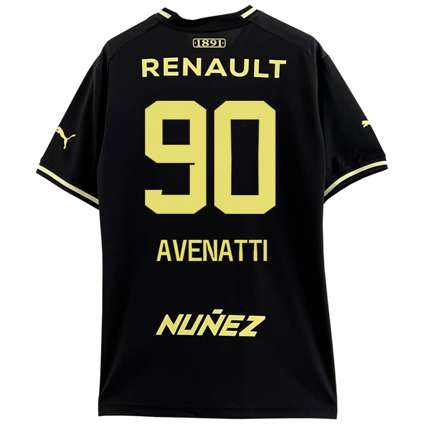 Gyermek Felipe Avenatti #90 Fekete Sárga Idegenbeli Jersey 2024/25 Mez Póló Ing