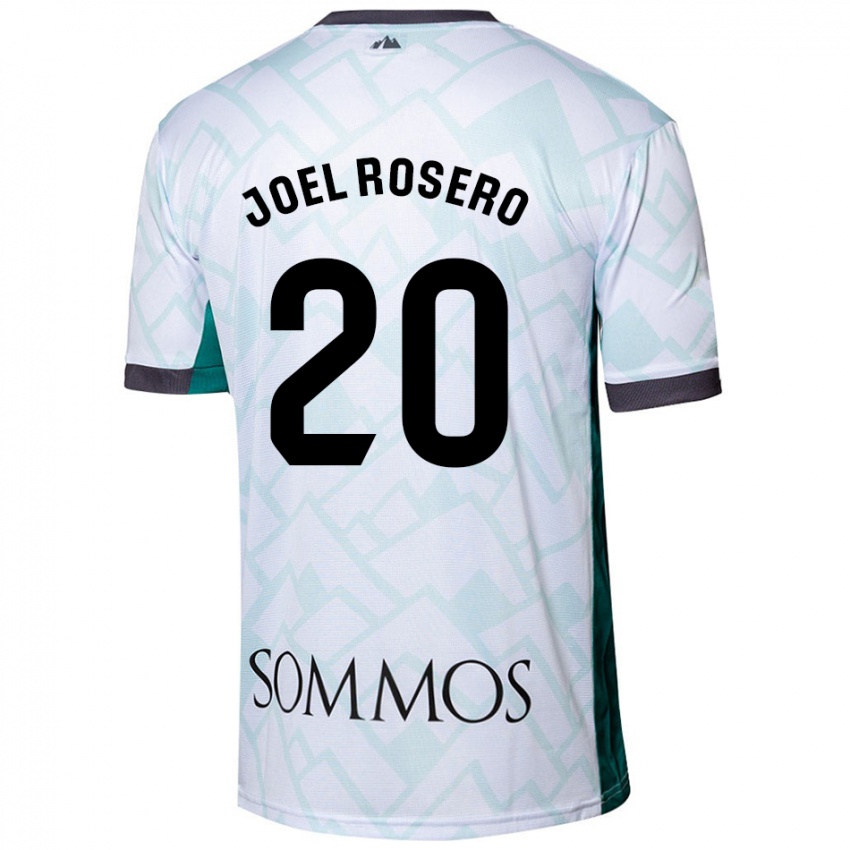 Gyermek Alexis Joel Rosero #20 Fehér Zöld Idegenbeli Jersey 2024/25 Mez Póló Ing