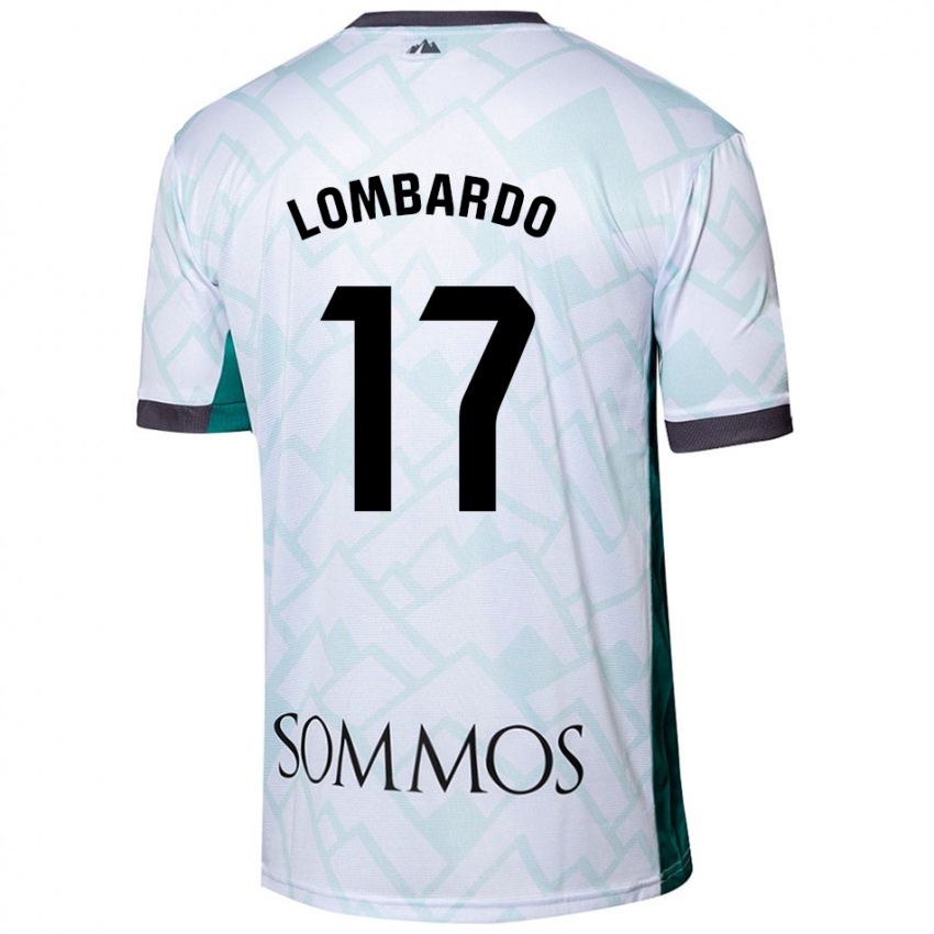 Gyermek Enzo Lombardo #17 Fehér Zöld Idegenbeli Jersey 2024/25 Mez Póló Ing