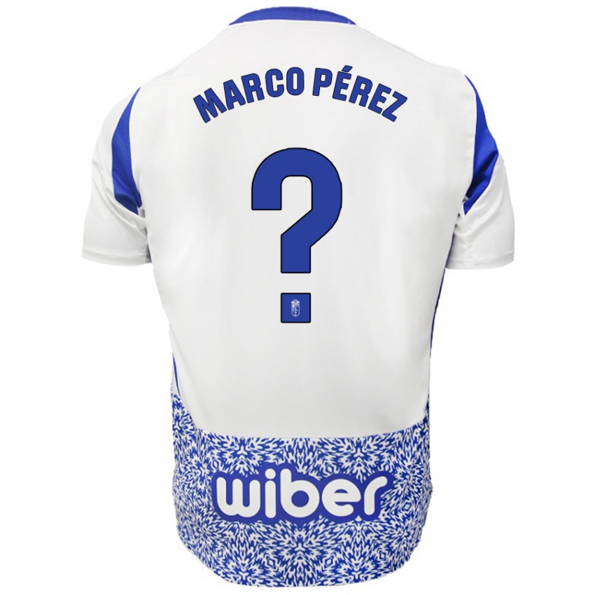 Gyermek Marco Pérez #0 Fehér Kék Idegenbeli Jersey 2024/25 Mez Póló Ing