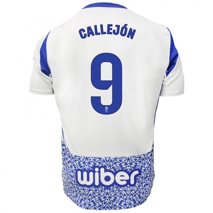 Gyermek José Callejón #9 Fehér Kék Idegenbeli Jersey 2024/25 Mez Póló Ing