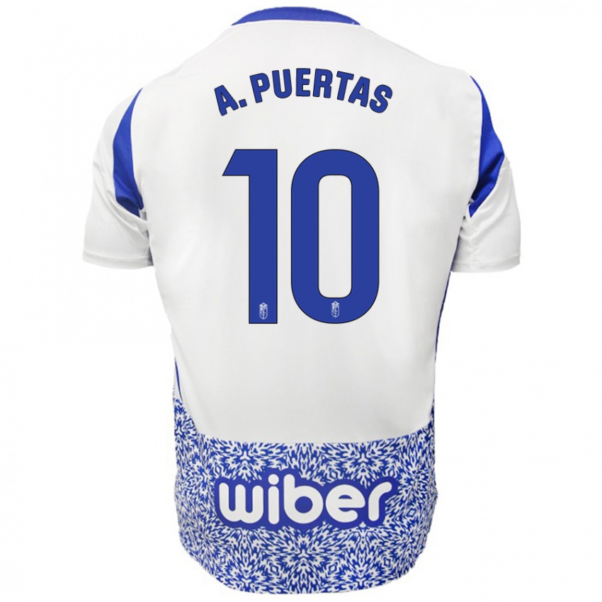 Gyermek Antonio Puertas #10 Fehér Kék Idegenbeli Jersey 2024/25 Mez Póló Ing