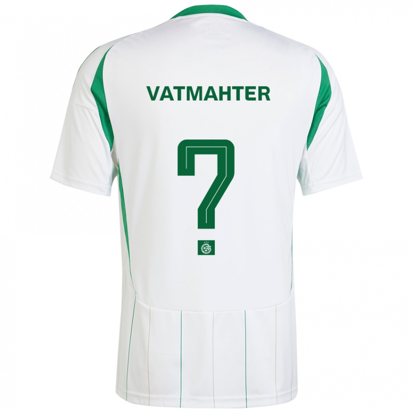 Gyermek Liam Vatmahter #0 Fehér Zöld Idegenbeli Jersey 2024/25 Mez Póló Ing