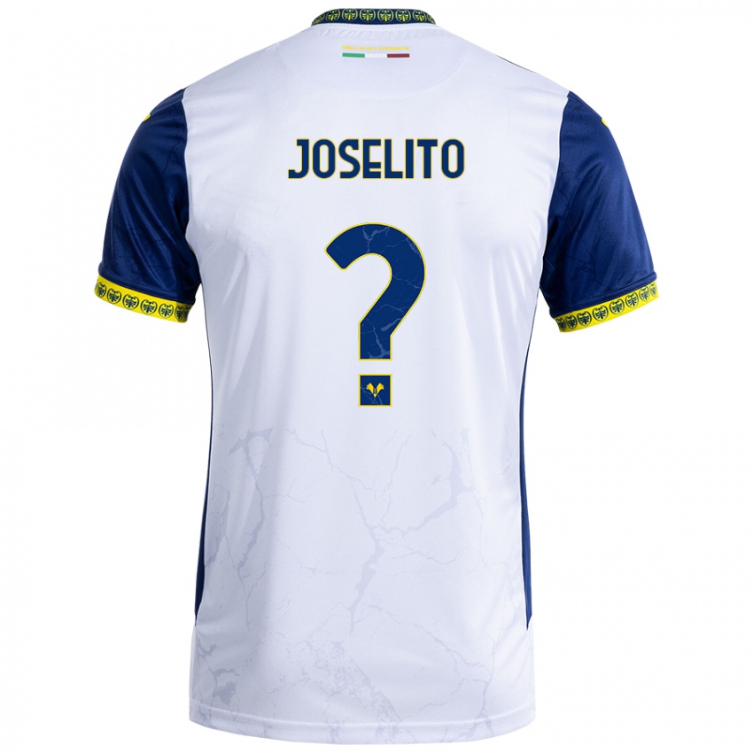 Gyermek Joselito #0 Fehér Kék Idegenbeli Jersey 2024/25 Mez Póló Ing