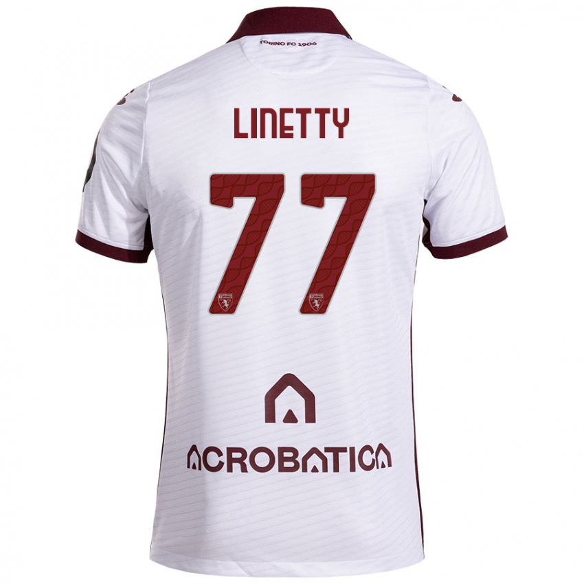 Gyermek Karol Linetty #77 Fehér Barna Idegenbeli Jersey 2024/25 Mez Póló Ing