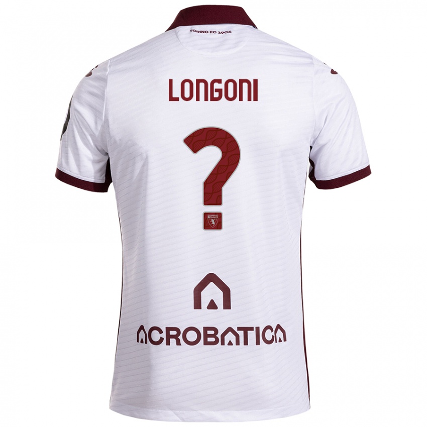 Gyermek Marco Longoni #0 Fehér Barna Idegenbeli Jersey 2024/25 Mez Póló Ing