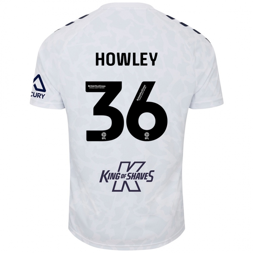 Gyermek Ryan Howley #36 Fehér Idegenbeli Jersey 2024/25 Mez Póló Ing