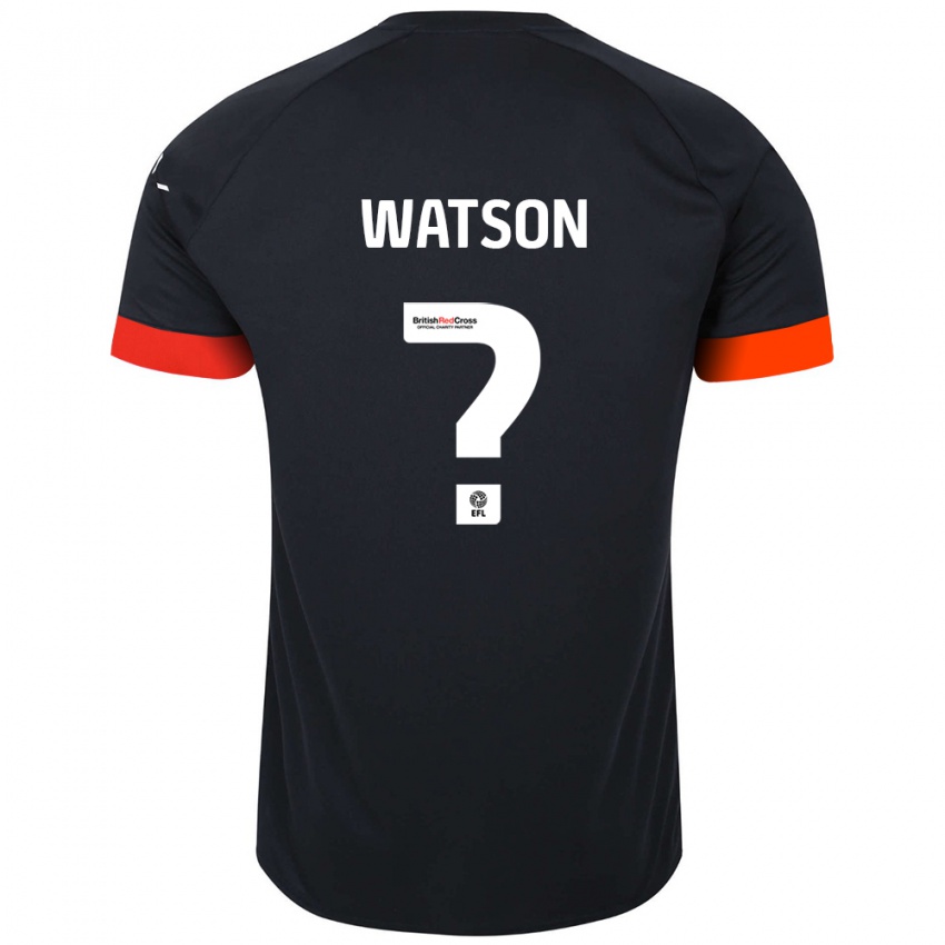 Gyermek Louie Watson #0 Fekete Narancs Idegenbeli Jersey 2024/25 Mez Póló Ing