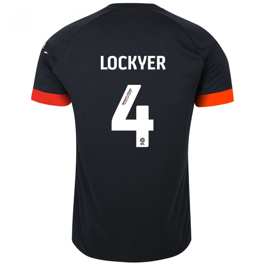 Gyermek Tom Lockyer #4 Fekete Narancs Idegenbeli Jersey 2024/25 Mez Póló Ing