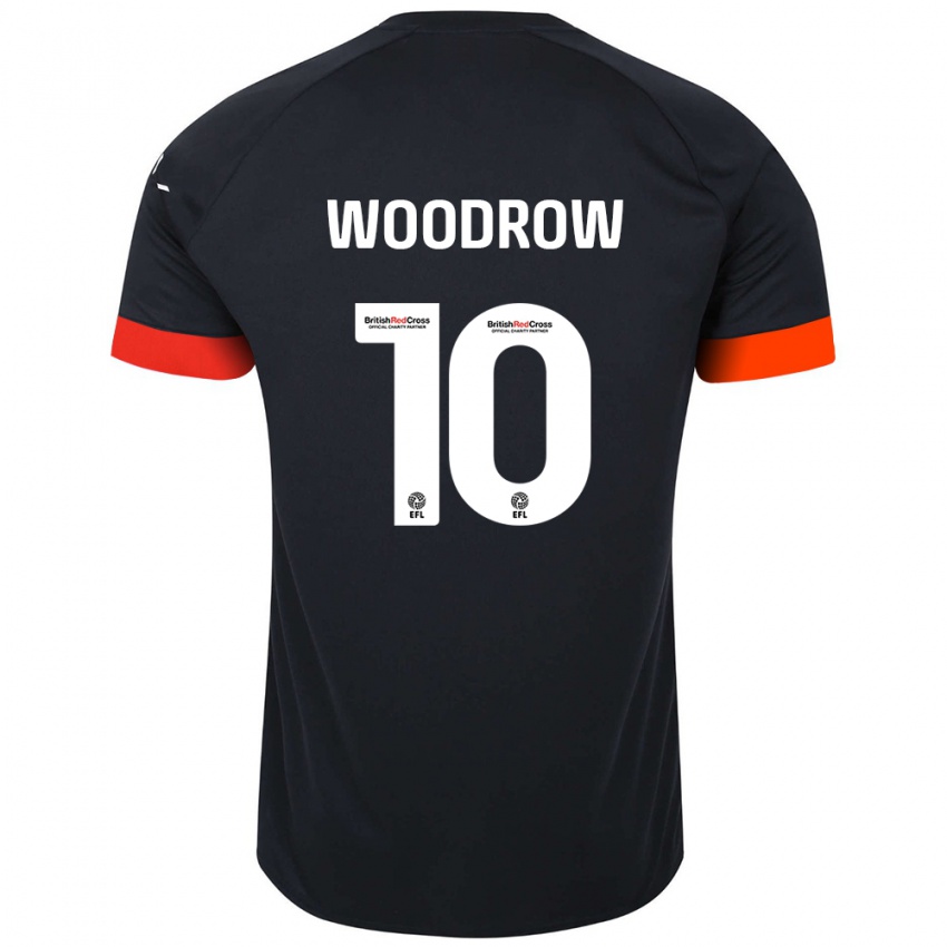 Gyermek Cauley Woodrow #10 Fekete Narancs Idegenbeli Jersey 2024/25 Mez Póló Ing