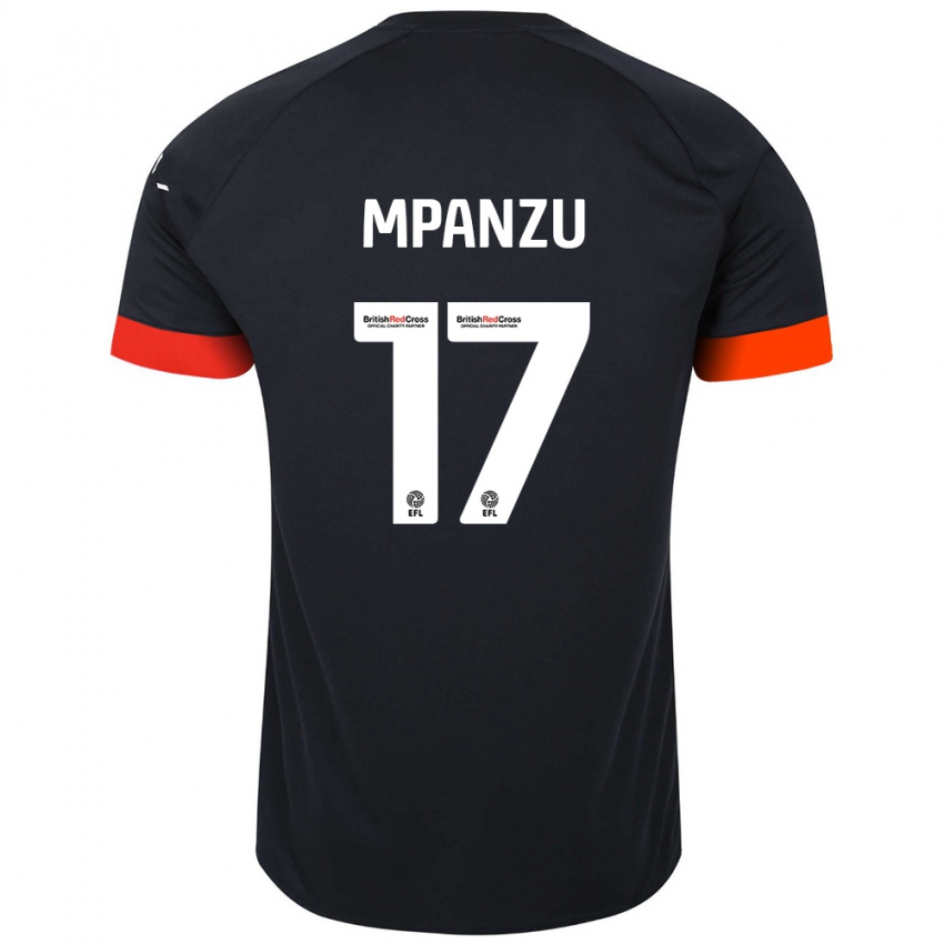 Gyermek Pelly Ruddock Mpanzu #17 Fekete Narancs Idegenbeli Jersey 2024/25 Mez Póló Ing