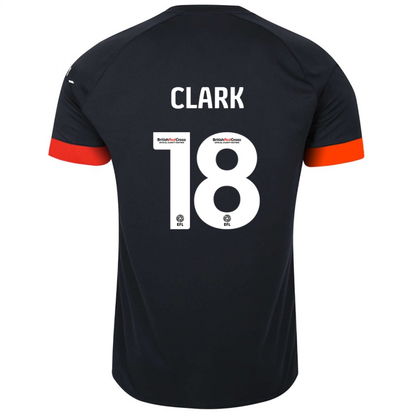 Gyermek Jordan Clark #18 Fekete Narancs Idegenbeli Jersey 2024/25 Mez Póló Ing