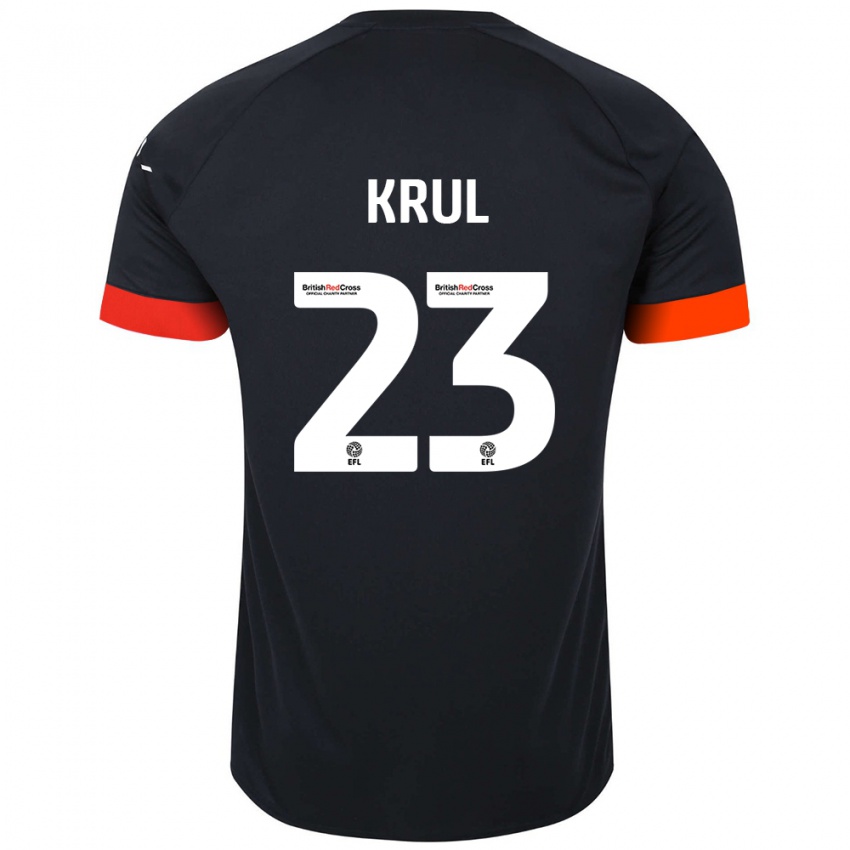 Gyermek Tim Krul #23 Fekete Narancs Idegenbeli Jersey 2024/25 Mez Póló Ing