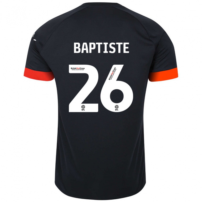 Gyermek Shandon Baptiste #26 Fekete Narancs Idegenbeli Jersey 2024/25 Mez Póló Ing