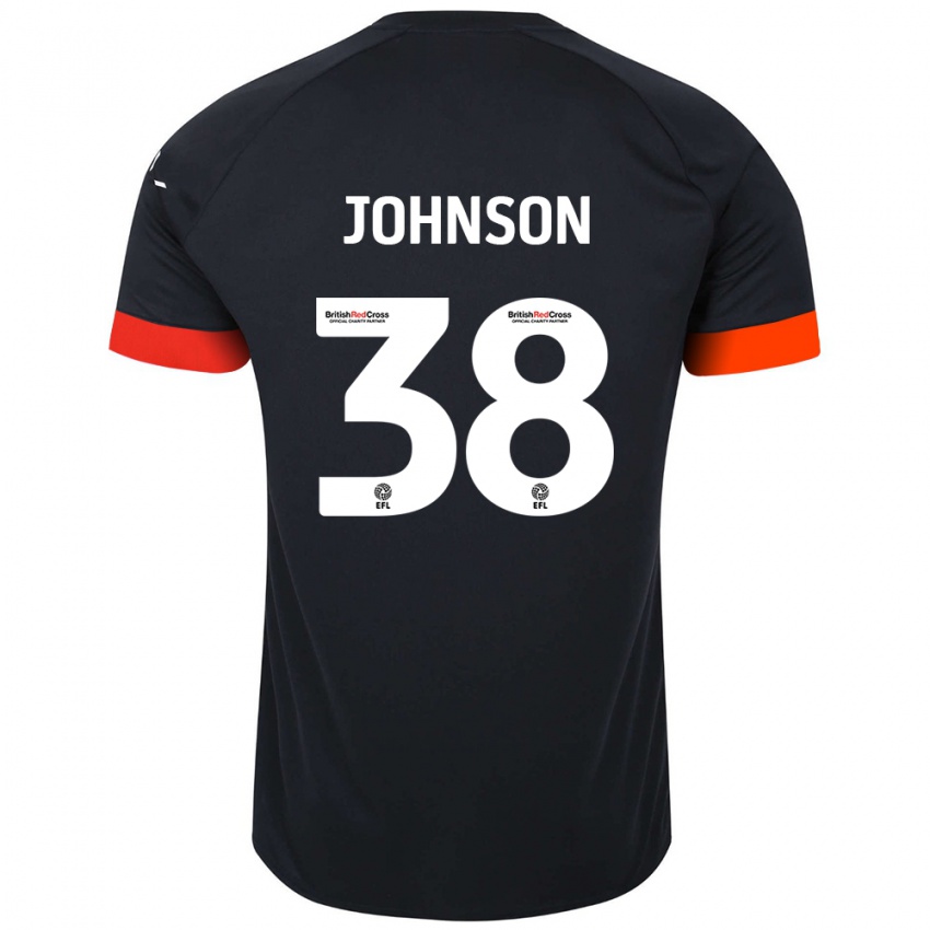 Gyermek Joe Johnson #38 Fekete Narancs Idegenbeli Jersey 2024/25 Mez Póló Ing