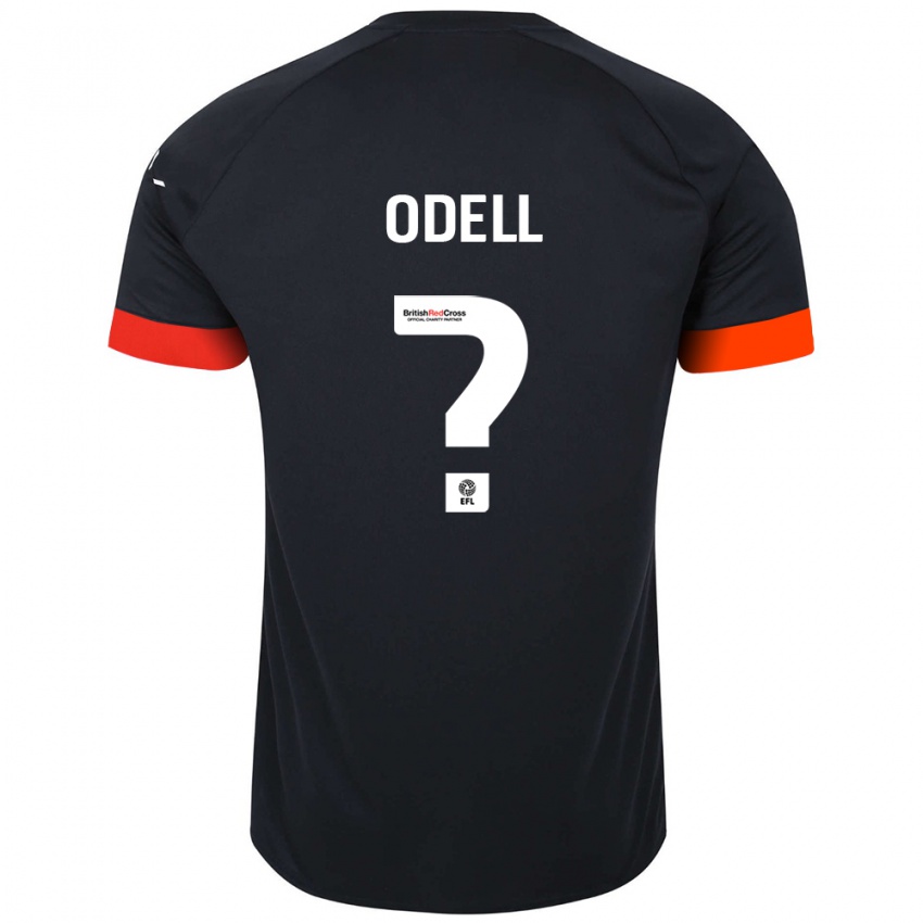 Gyermek Josh Odell #0 Fekete Narancs Idegenbeli Jersey 2024/25 Mez Póló Ing