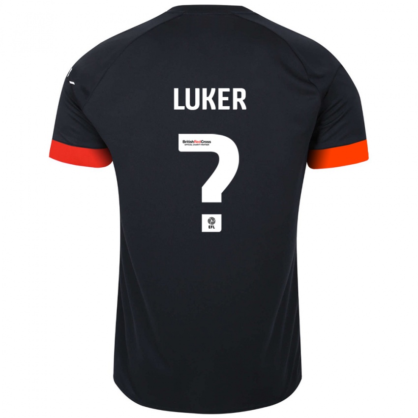 Gyermek Jayden Luker #0 Fekete Narancs Idegenbeli Jersey 2024/25 Mez Póló Ing