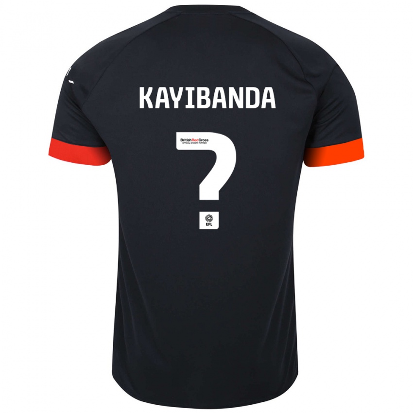 Gyermek Claude Kayibanda #0 Fekete Narancs Idegenbeli Jersey 2024/25 Mez Póló Ing