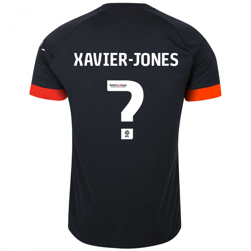 Gyermek Tate Xavier-Jones #0 Fekete Narancs Idegenbeli Jersey 2024/25 Mez Póló Ing