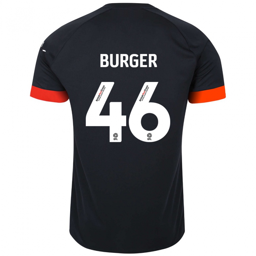 Gyermek Jake Burger #46 Fekete Narancs Idegenbeli Jersey 2024/25 Mez Póló Ing