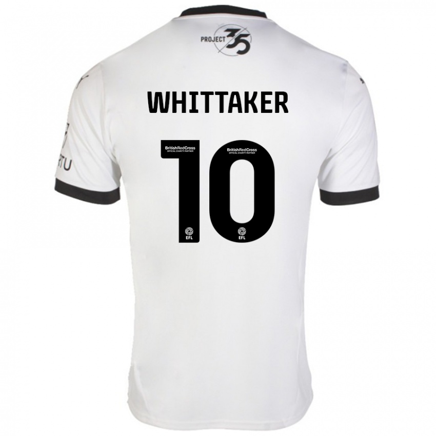 Gyermek Morgan Whittaker #10 Fehér Fekete Idegenbeli Jersey 2024/25 Mez Póló Ing