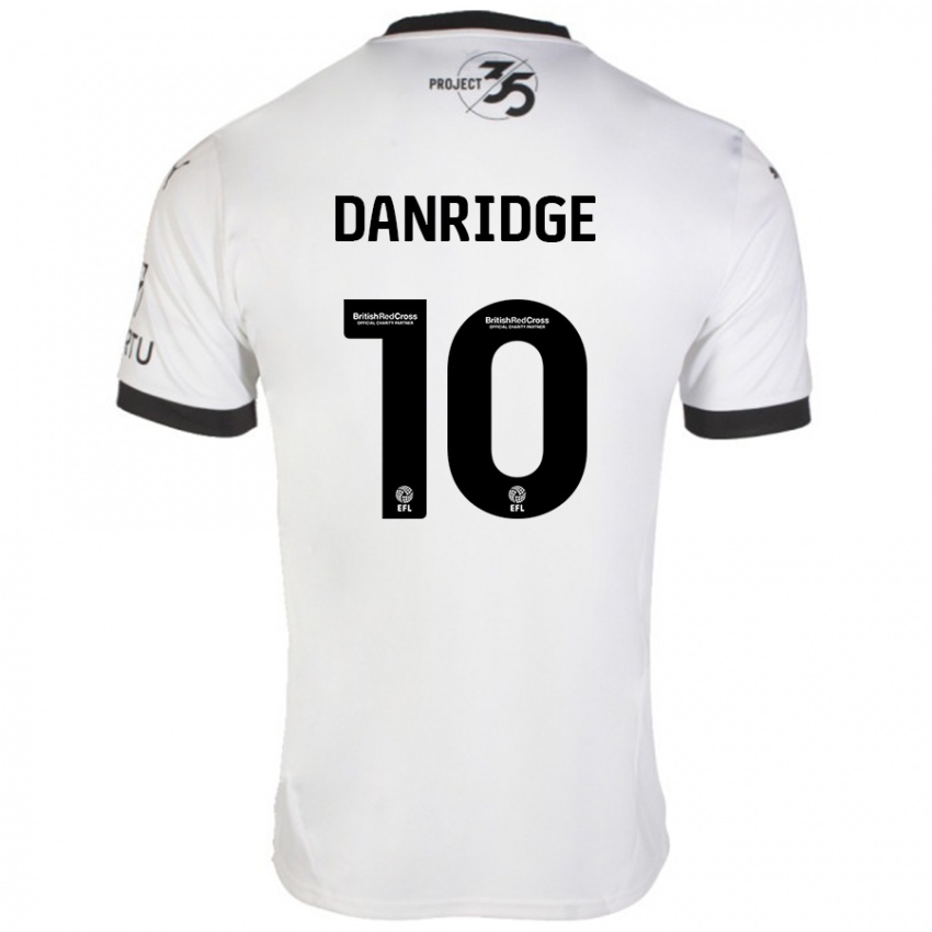 Gyermek Rebecca Danridge #10 Fehér Fekete Idegenbeli Jersey 2024/25 Mez Póló Ing