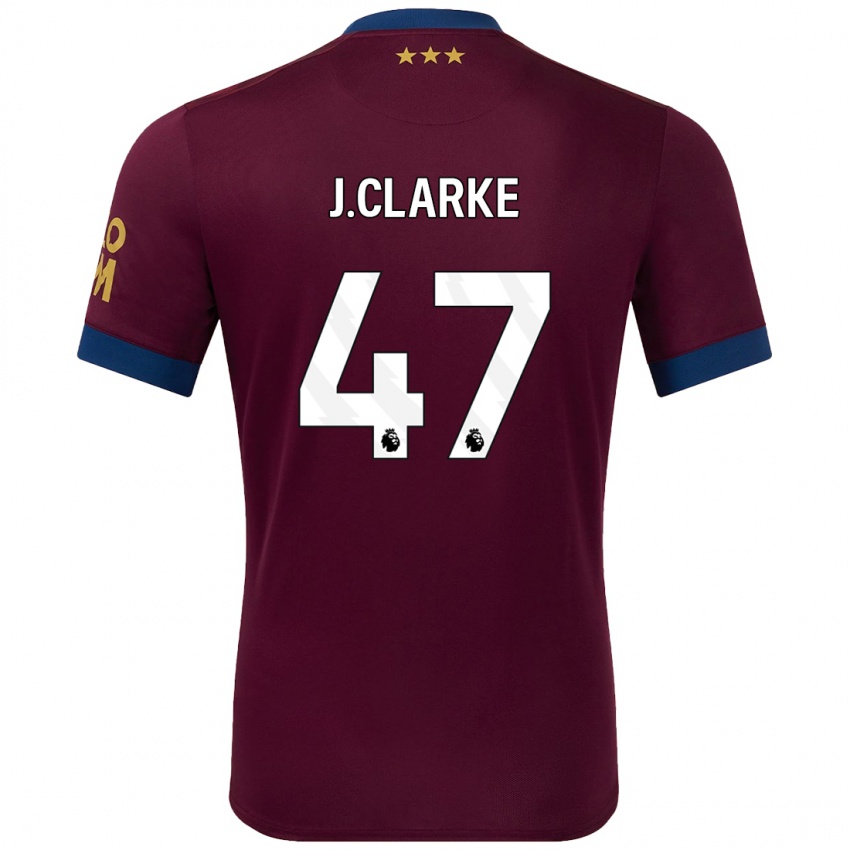 Gyermek Jack Clarke #47 Barna Idegenbeli Jersey 2024/25 Mez Póló Ing