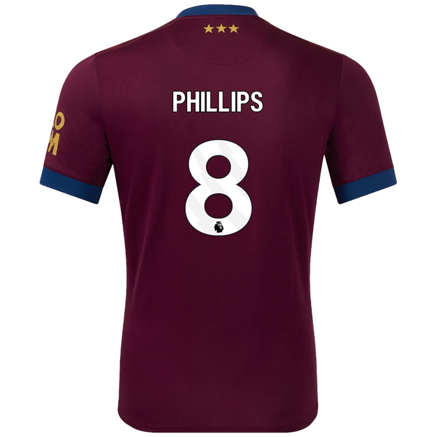 Gyermek Kalvin Phillips #8 Barna Idegenbeli Jersey 2024/25 Mez Póló Ing