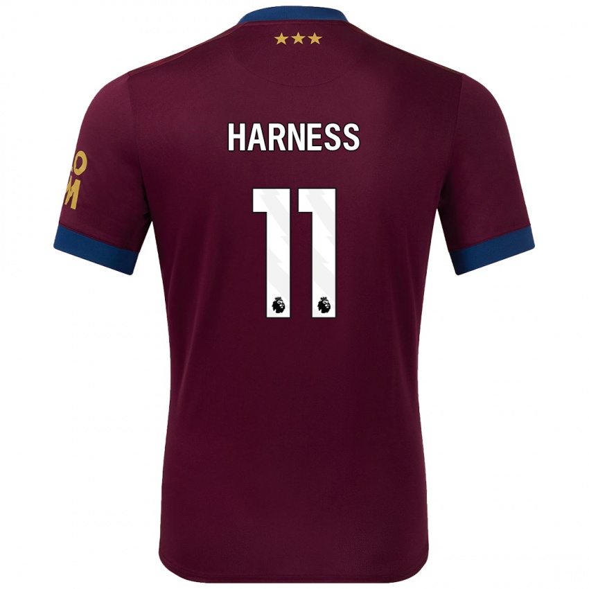 Gyermek Marcus Harness #11 Barna Idegenbeli Jersey 2024/25 Mez Póló Ing