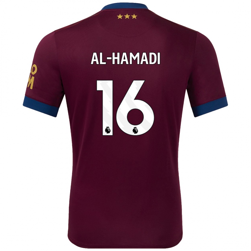 Gyermek Ali Al-Hamadi #16 Barna Idegenbeli Jersey 2024/25 Mez Póló Ing