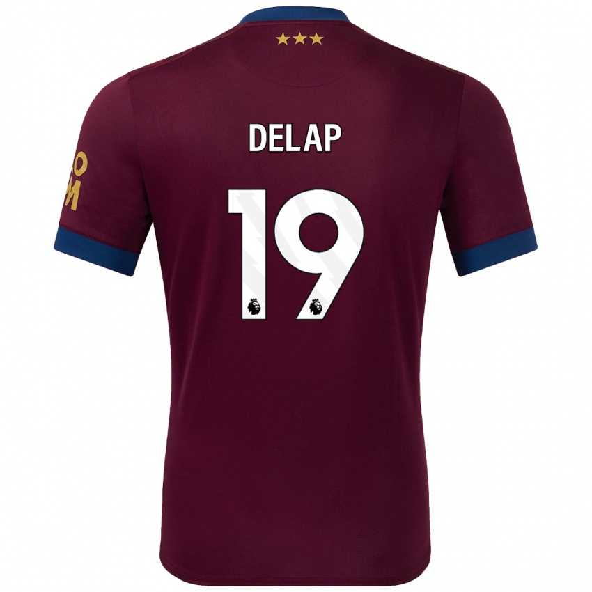 Gyermek Liam Delap #19 Barna Idegenbeli Jersey 2024/25 Mez Póló Ing