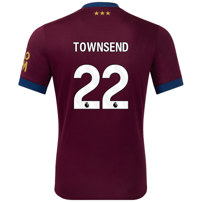 Gyermek Conor Townsend #22 Barna Idegenbeli Jersey 2024/25 Mez Póló Ing