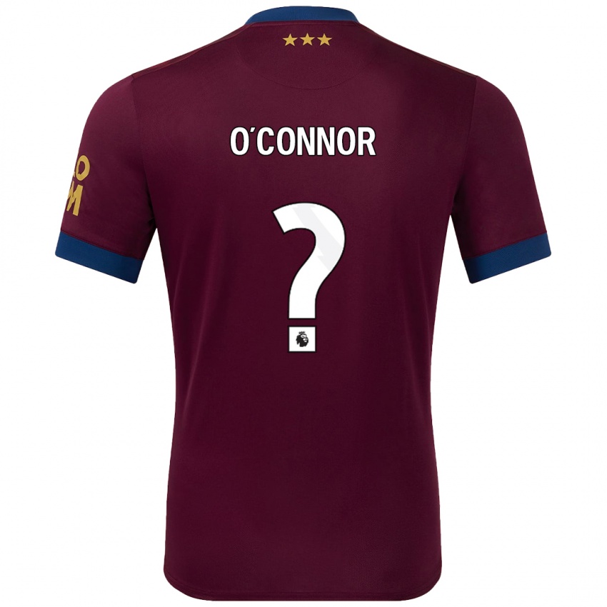 Gyermek Daniel O'connor #0 Barna Idegenbeli Jersey 2024/25 Mez Póló Ing