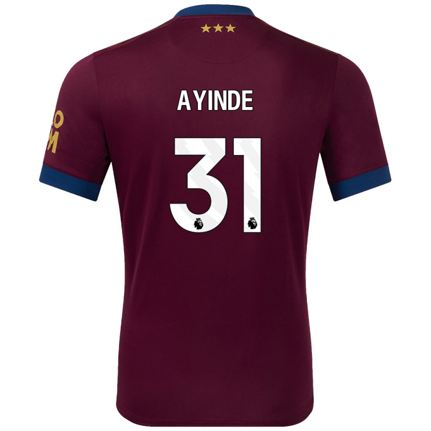 Gyermek Leon Ayinde #31 Barna Idegenbeli Jersey 2024/25 Mez Póló Ing