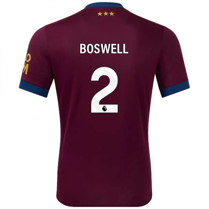 Gyermek Maria Boswell #2 Barna Idegenbeli Jersey 2024/25 Mez Póló Ing