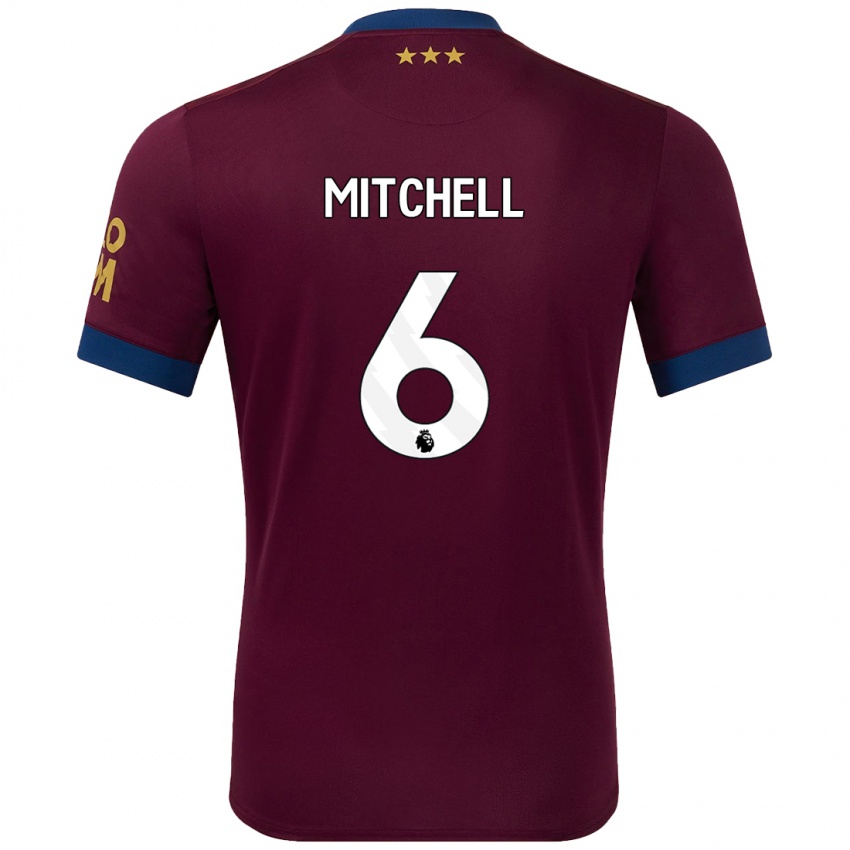 Gyermek Leah Mitchell #6 Barna Idegenbeli Jersey 2024/25 Mez Póló Ing