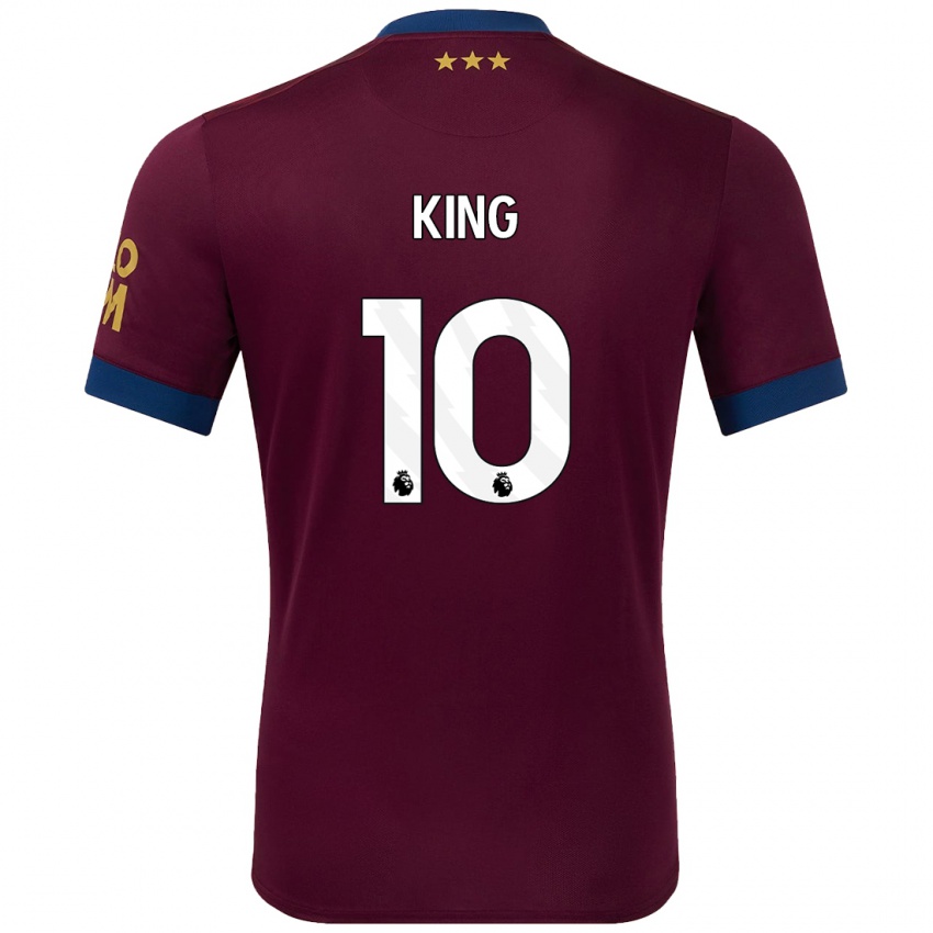 Gyermek Eloise King #10 Barna Idegenbeli Jersey 2024/25 Mez Póló Ing