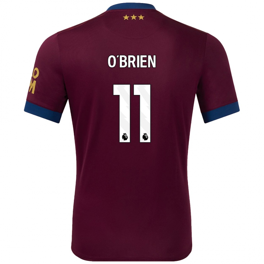 Gyermek Lucy O'brien #11 Barna Idegenbeli Jersey 2024/25 Mez Póló Ing