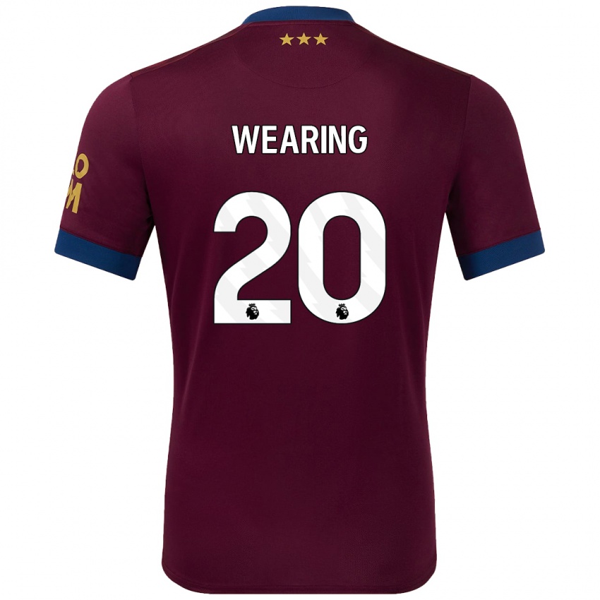 Gyermek Megan Wearing #20 Barna Idegenbeli Jersey 2024/25 Mez Póló Ing