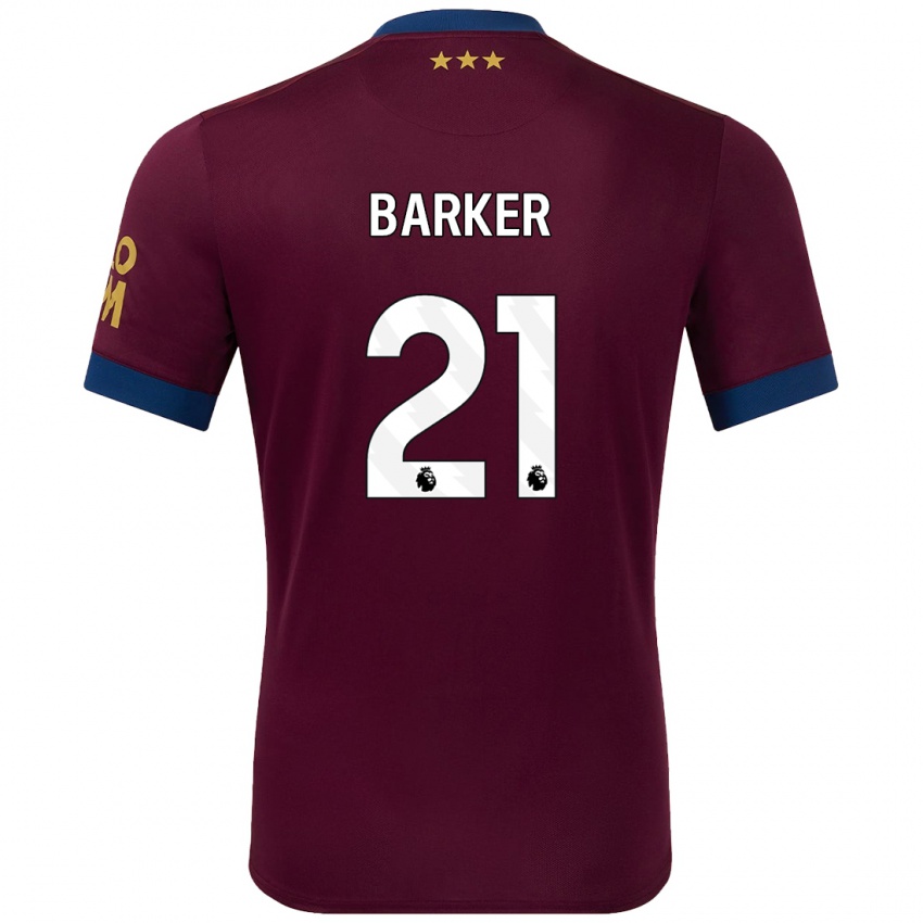 Gyermek Maisy Barker #21 Barna Idegenbeli Jersey 2024/25 Mez Póló Ing