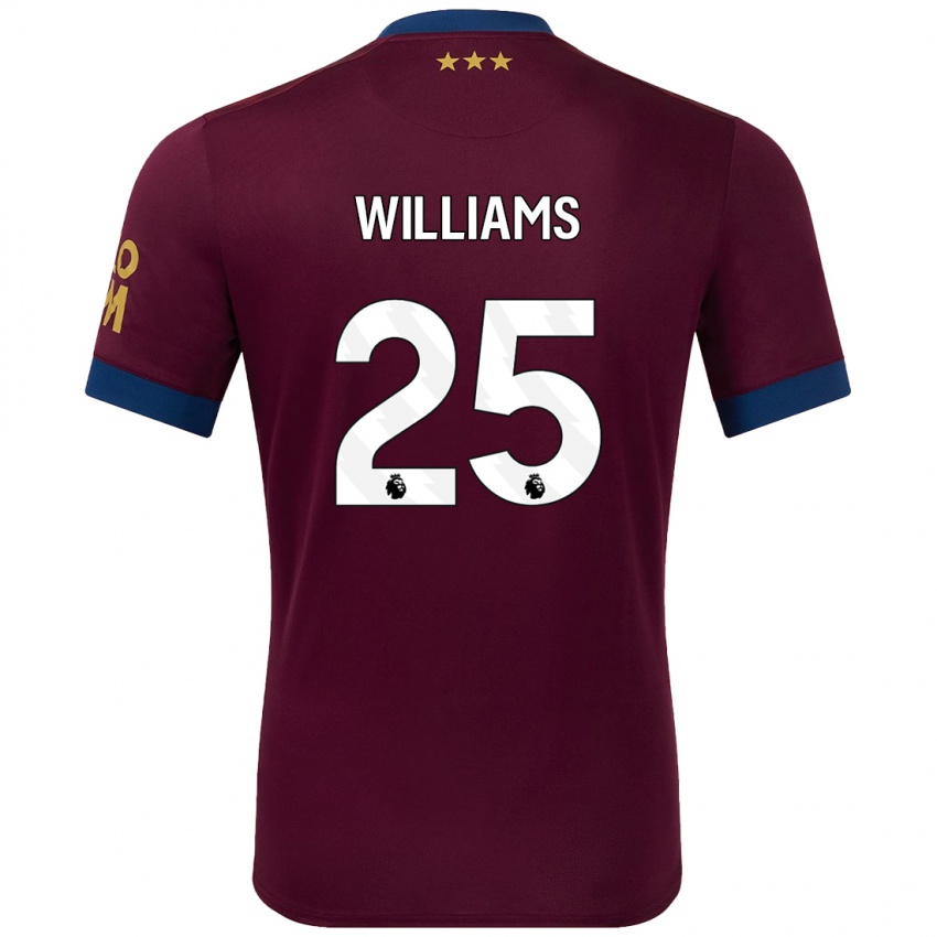 Gyermek Erin Williams #25 Barna Idegenbeli Jersey 2024/25 Mez Póló Ing