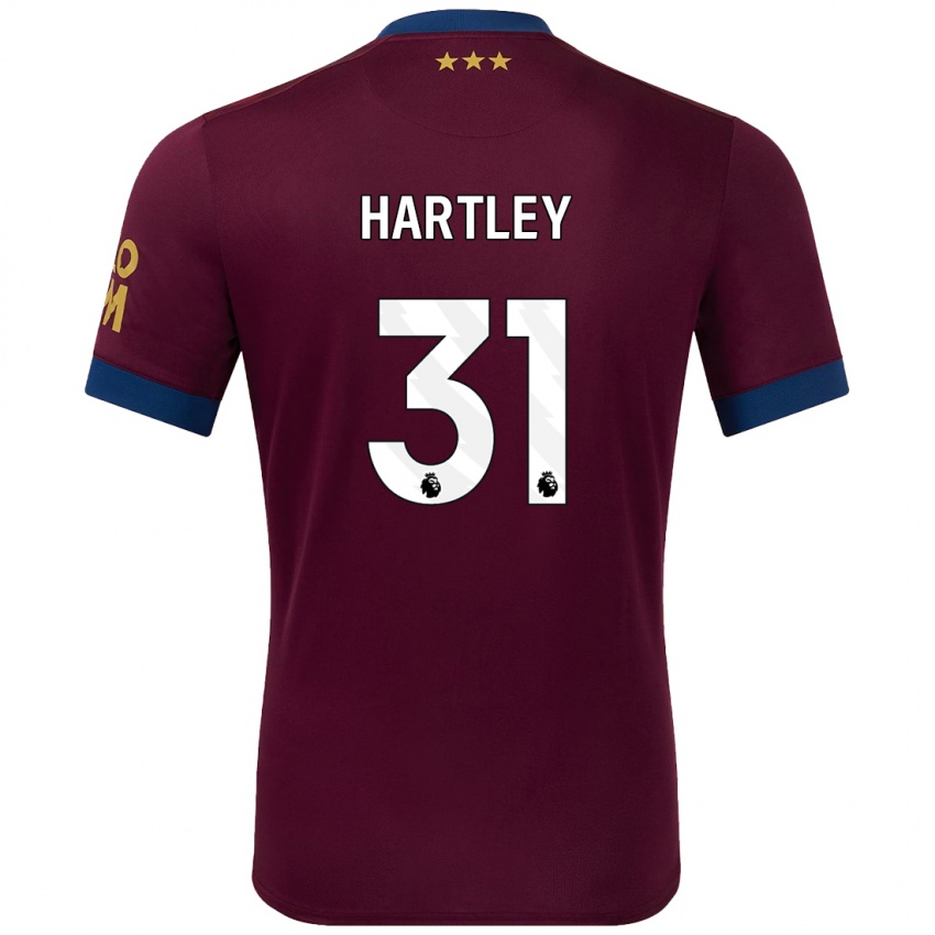 Gyermek Laura Hartley #31 Barna Idegenbeli Jersey 2024/25 Mez Póló Ing