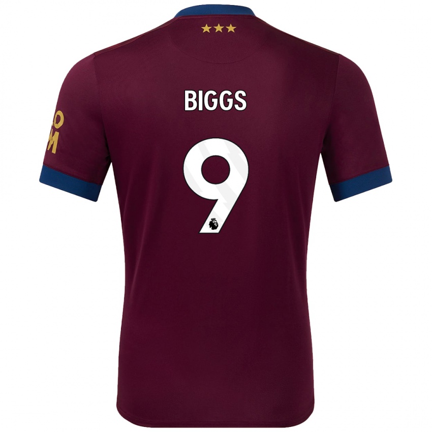 Gyermek Maddie Biggs #9 Barna Idegenbeli Jersey 2024/25 Mez Póló Ing