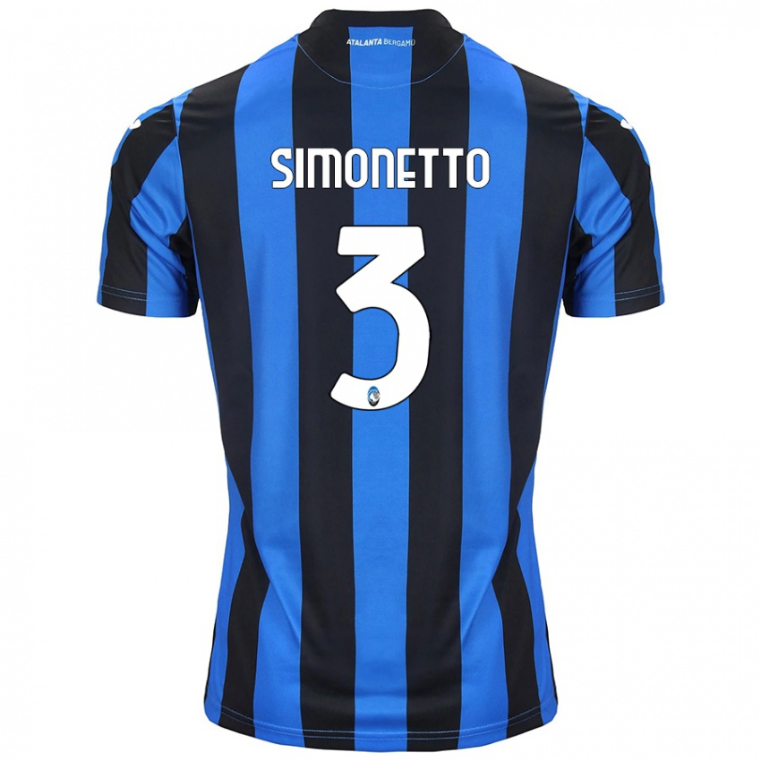 Férfi Federico Simonetto #3 Kék Fekete Hazai Jersey 2024/25 Mez Póló Ing