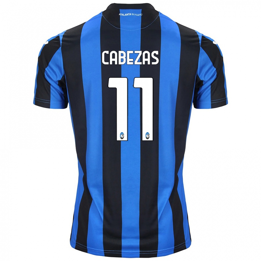 Férfi Bryan Cabezas #11 Kék Fekete Hazai Jersey 2024/25 Mez Póló Ing