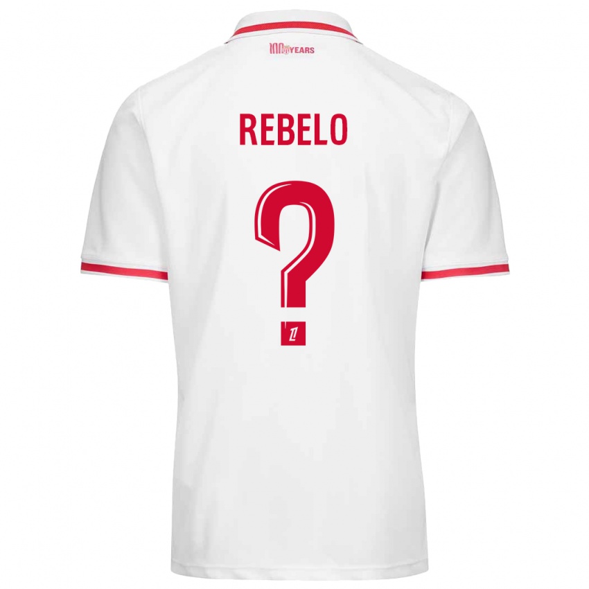 Férfi Tiago Rebelo #0 Fehér Piros Hazai Jersey 2024/25 Mez Póló Ing