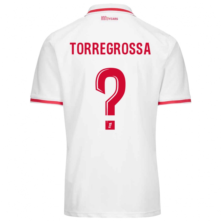 Férfi Hugo Torregrossa #0 Fehér Piros Hazai Jersey 2024/25 Mez Póló Ing