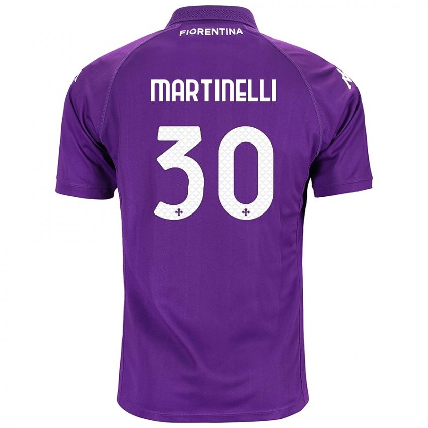 Férfi Tommaso Martinelli #30 Lila Hazai Jersey 2024/25 Mez Póló Ing